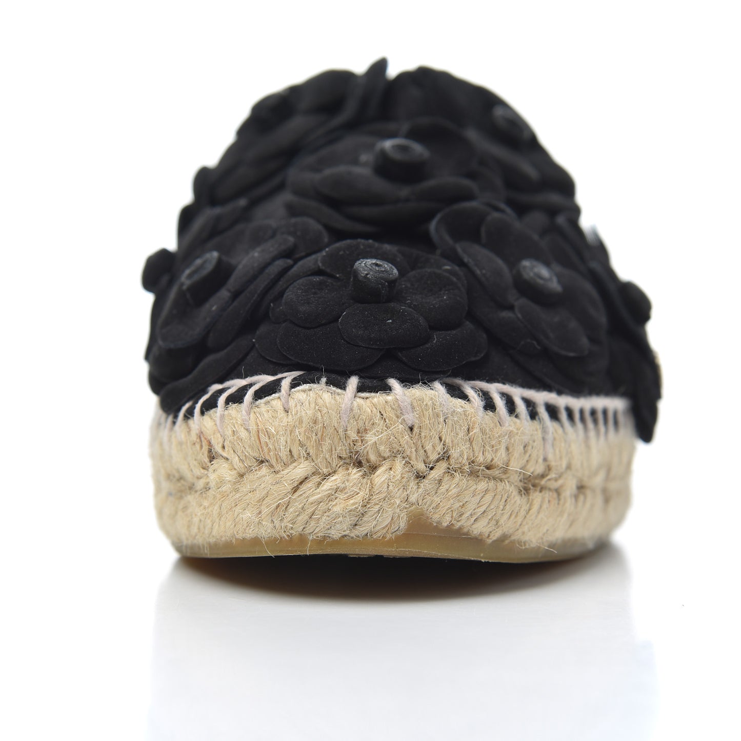 Suede Camellia CC Espadrilles 37 Black