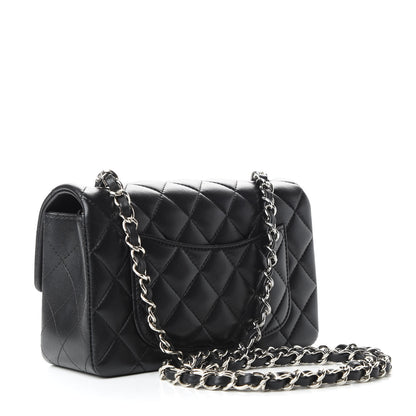 Chanel Lambskin Quilted Mini Rectangular Flap Black 3 of 10