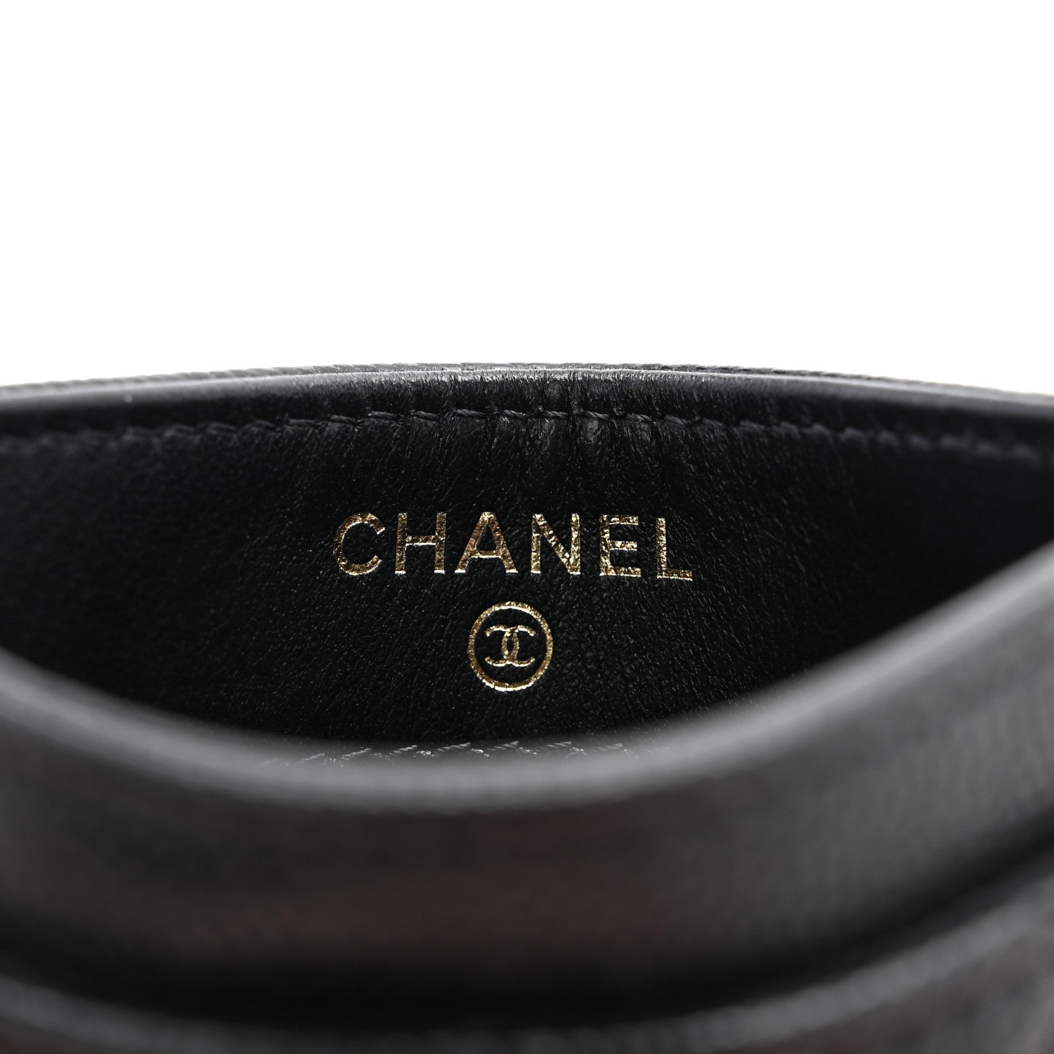 Chanel Caviar Quilted Textured CC Card Holder Black 6 of 10