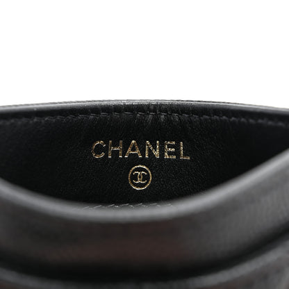 Chanel Caviar Quilted Textured CC Card Holder Black 6 of 10