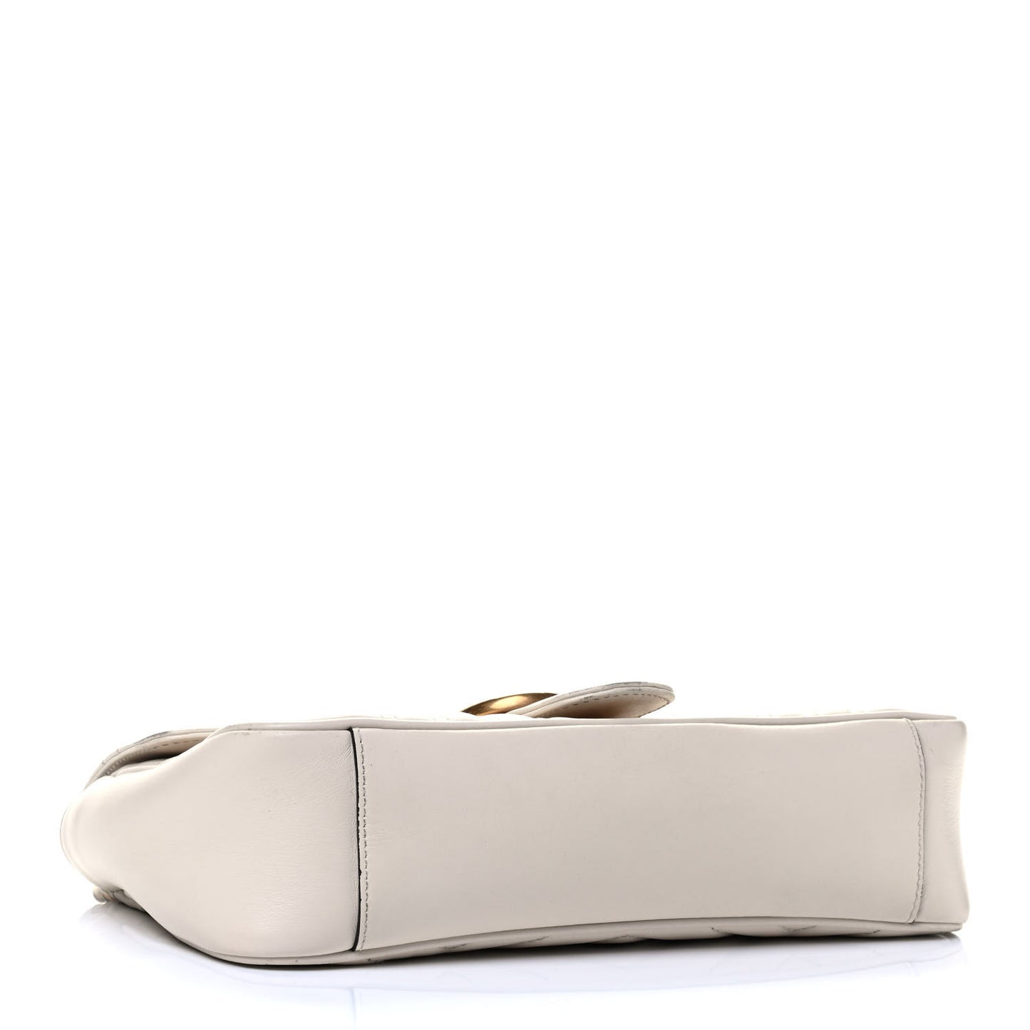 Calfskin Matelasse Small GG Marmont Shoulder Bag White