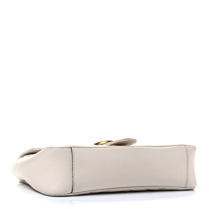 Gucci Calfskin Matelasse Small GG Marmont Shoulder Bag White 3 of 4