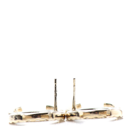Chanel Baguette Crystal High Society CC Earrings Gold 3 of 4
