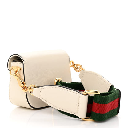 Gucci Azalea Calfskin Web Horsebit 1955 Wallet On Strap Mystic White 4 of 12