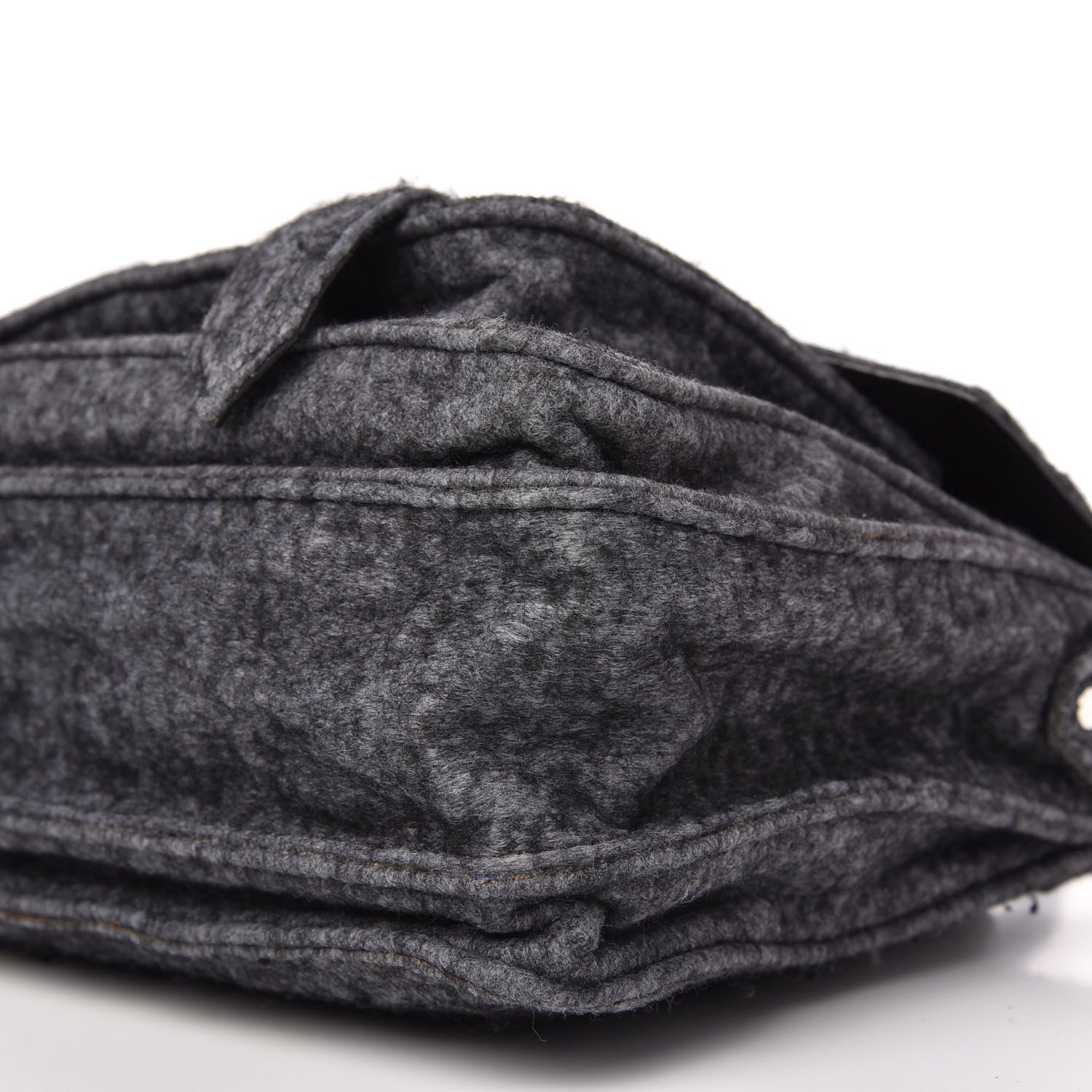 Proenza Schouler Melange Felted Wool Medium PS1 Satchel Charcoal Black 7 of 9