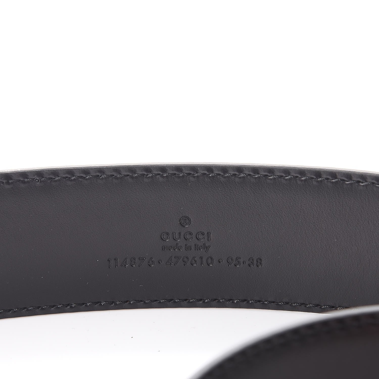 Gucci Guccissima Interlocking G Belt 95 38 Black 5 of 7