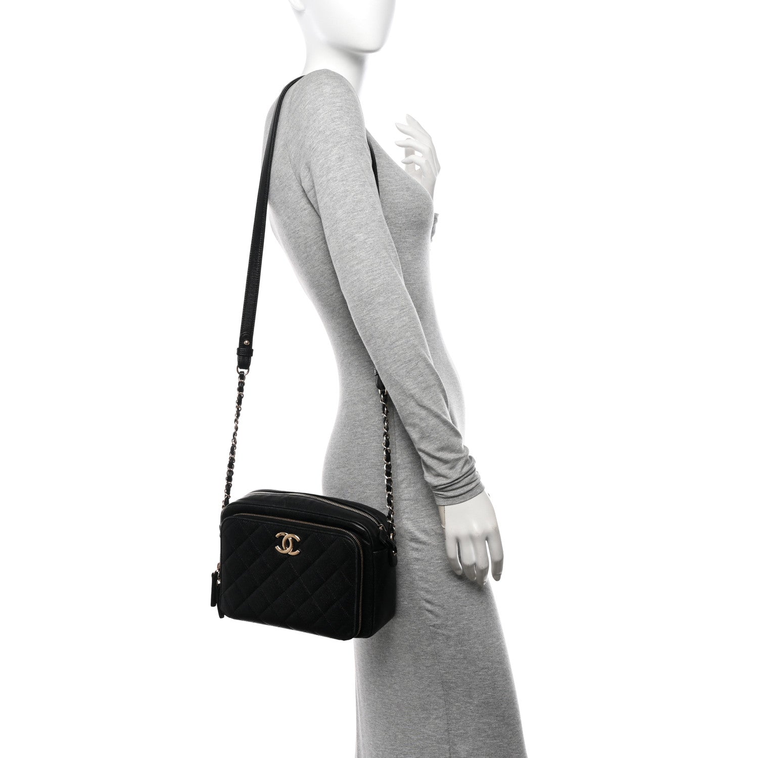 Chanel Caviar Quilted Medium Business Affinity Camera Case Black 2 of 15