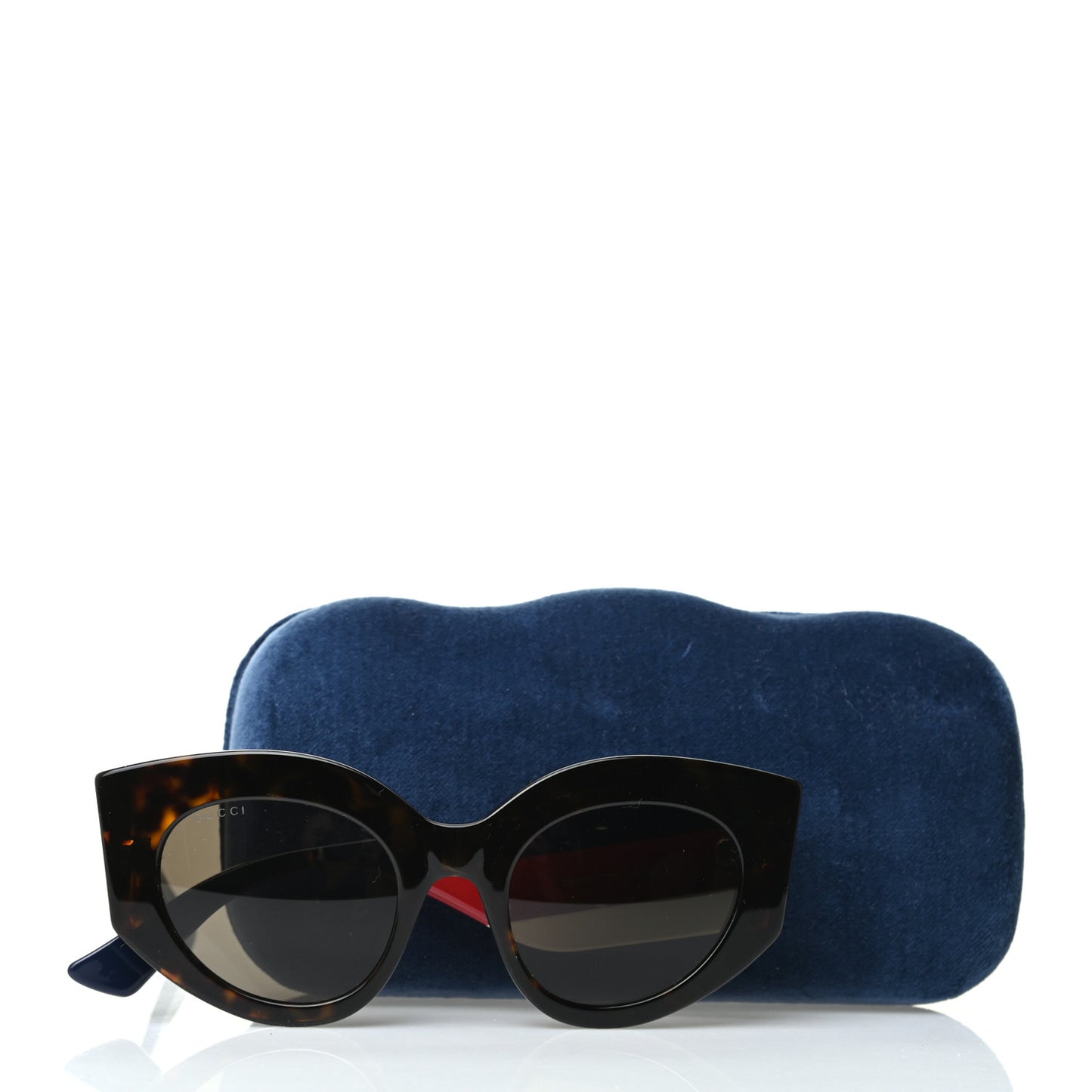 Acetate Oversized Rectangle Frame Web Sunglasses GG 0275S/S Black