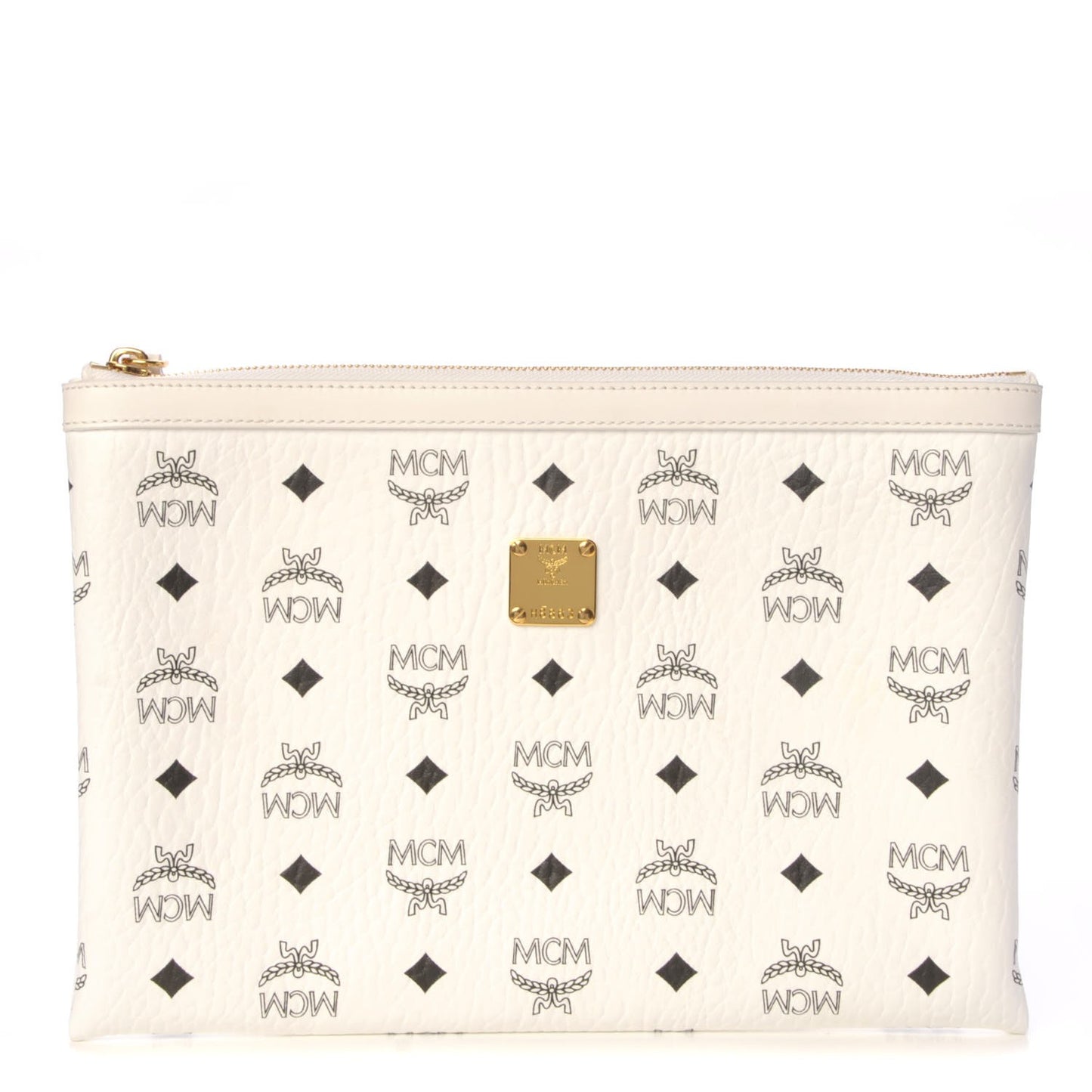 Visetos Medium Heritage Pouch White