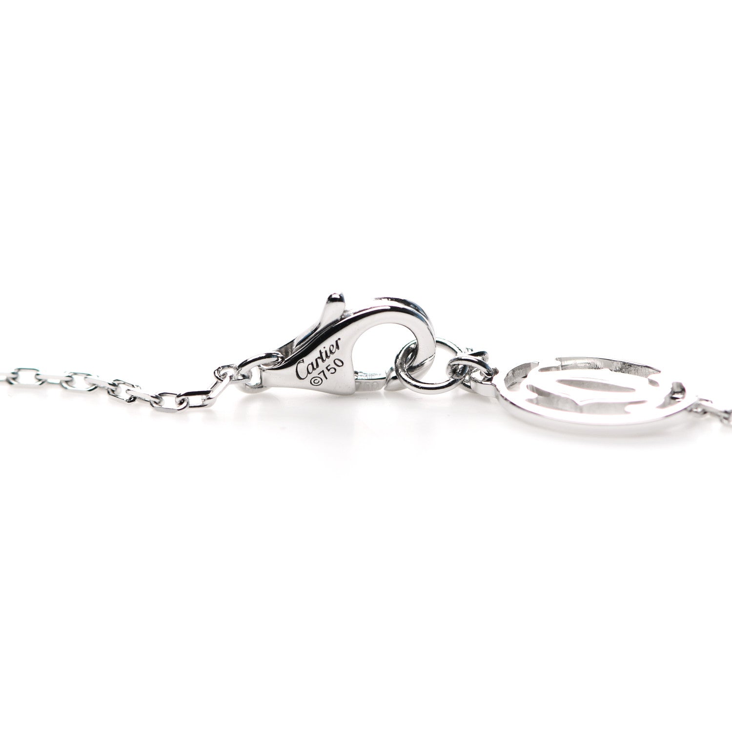 Cartier 18K White Gold Diamond D'Amour Heart Pendant Necklace 5 of 5