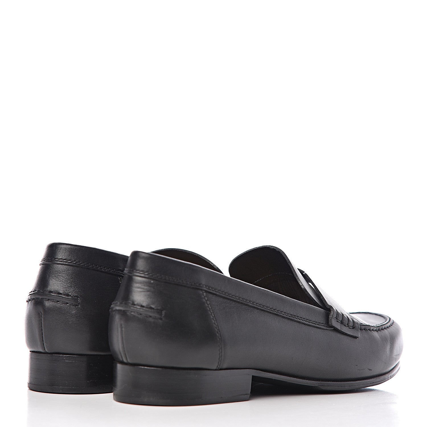Hermes Calfskin Womens Kennedy Loafers 37 Black 4 of 11