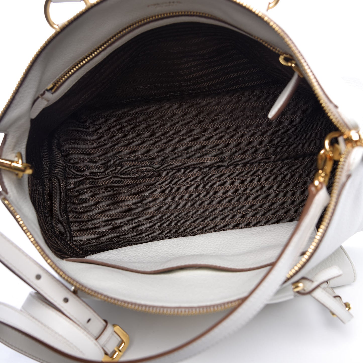 Vitello Daino Top Handle Tote Bianco