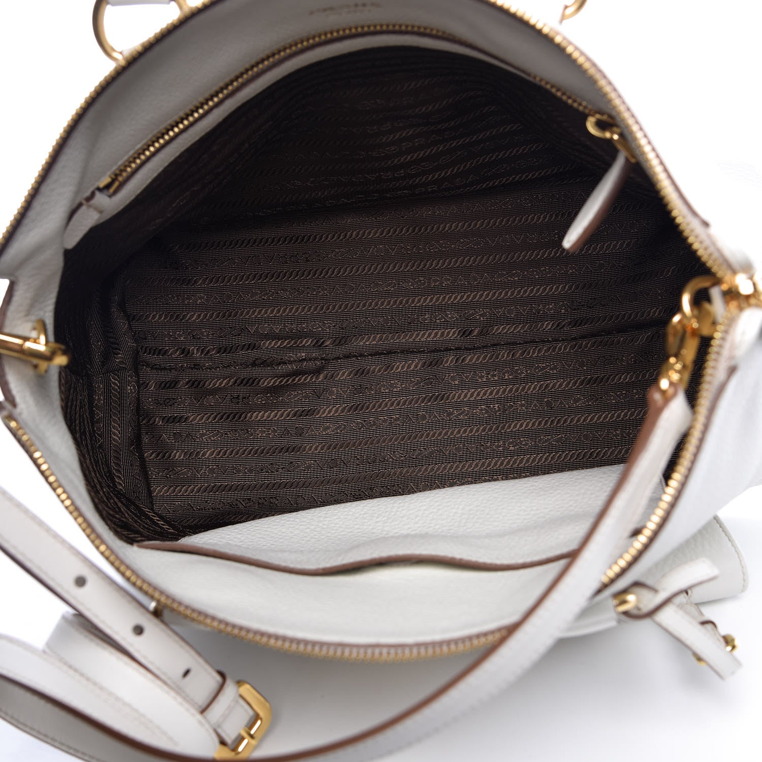 Prada Vitello Daino Top Handle Tote Bianco 5 of 10
