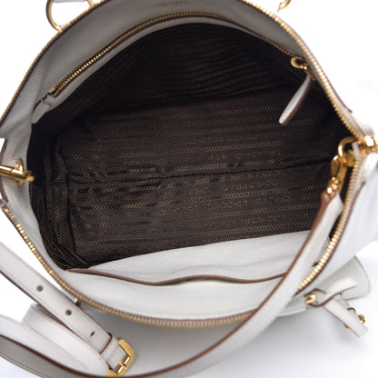 Prada Vitello Daino Top Handle Tote Bianco 5 of 10