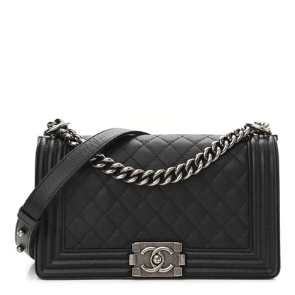 Chanel Caviar Quilted Medium Boy Flap Black 1 of 11