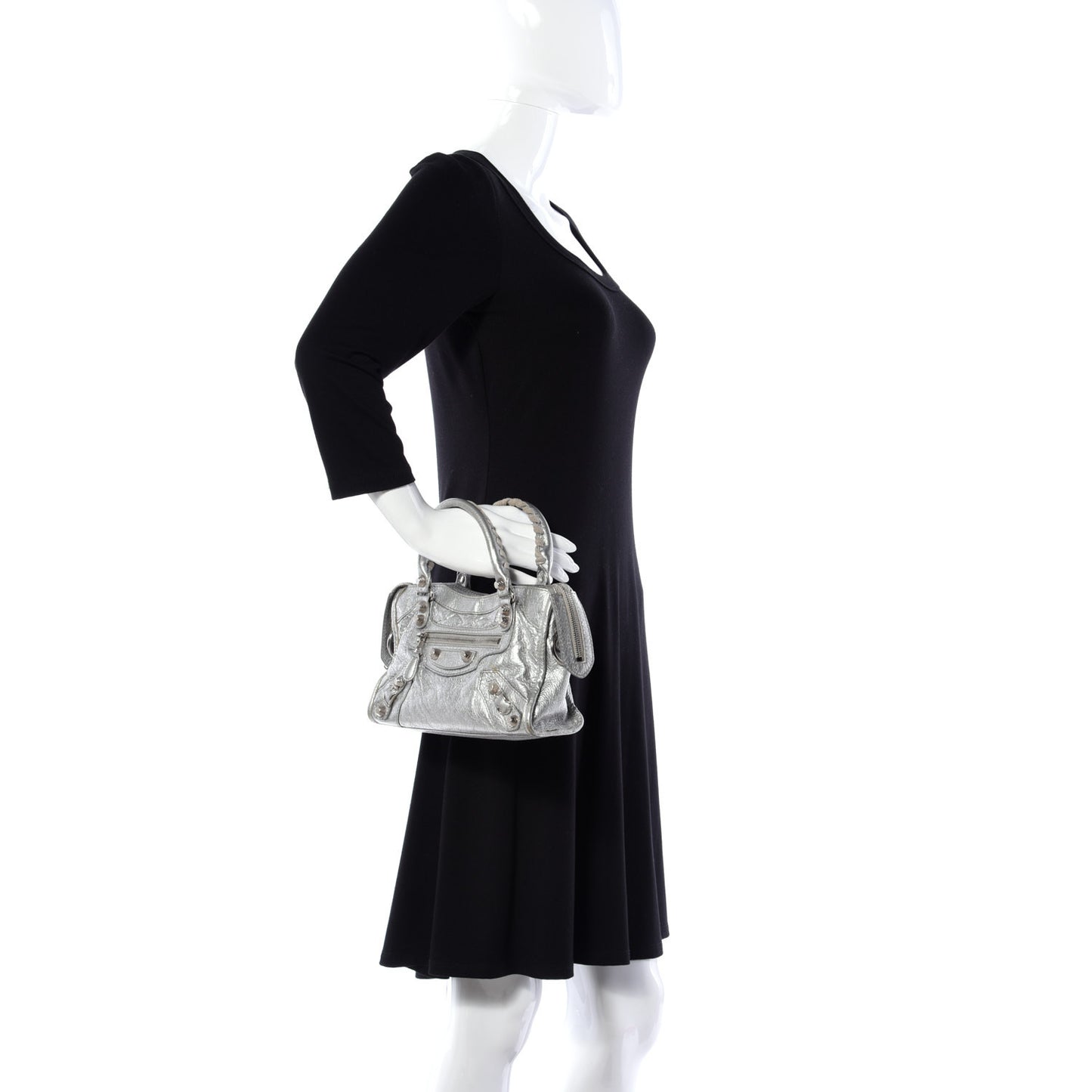 Agneau Giant 12 Silver Hardware Mini City Gris Aluminum