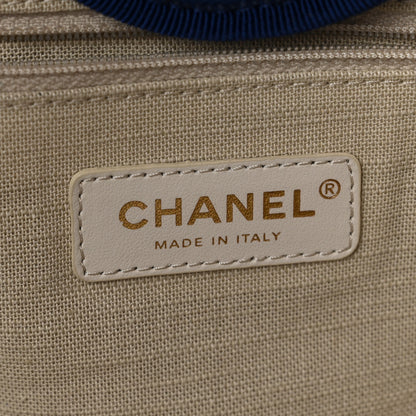 Chanel Mixed Fibers Calfskin Medium Deauville Tote Dark Blue 6 of 10
