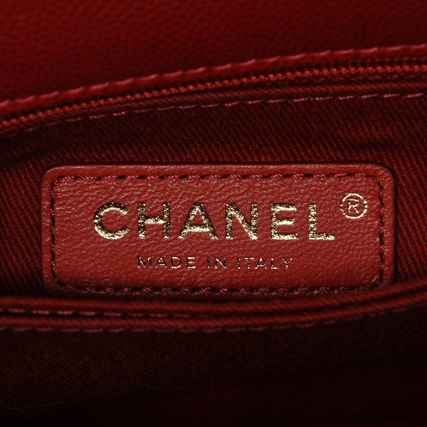 Caviar Quilted Mini Coco Handle Flap Red