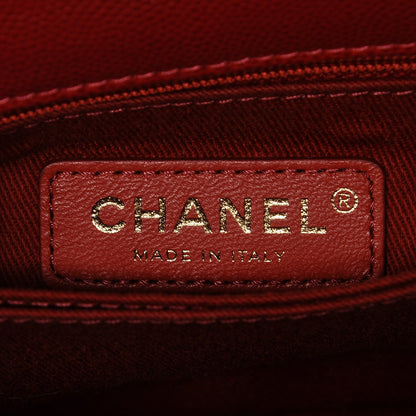 Chanel Caviar Quilted Mini Coco Handle Flap Red 6 of 7