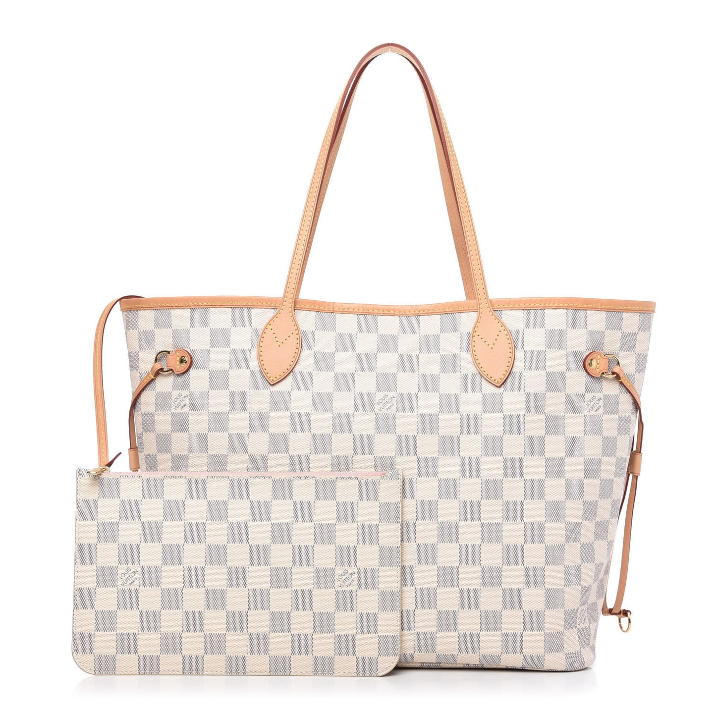 Damier Azur Neo Neverfull MM Rose Ballerine