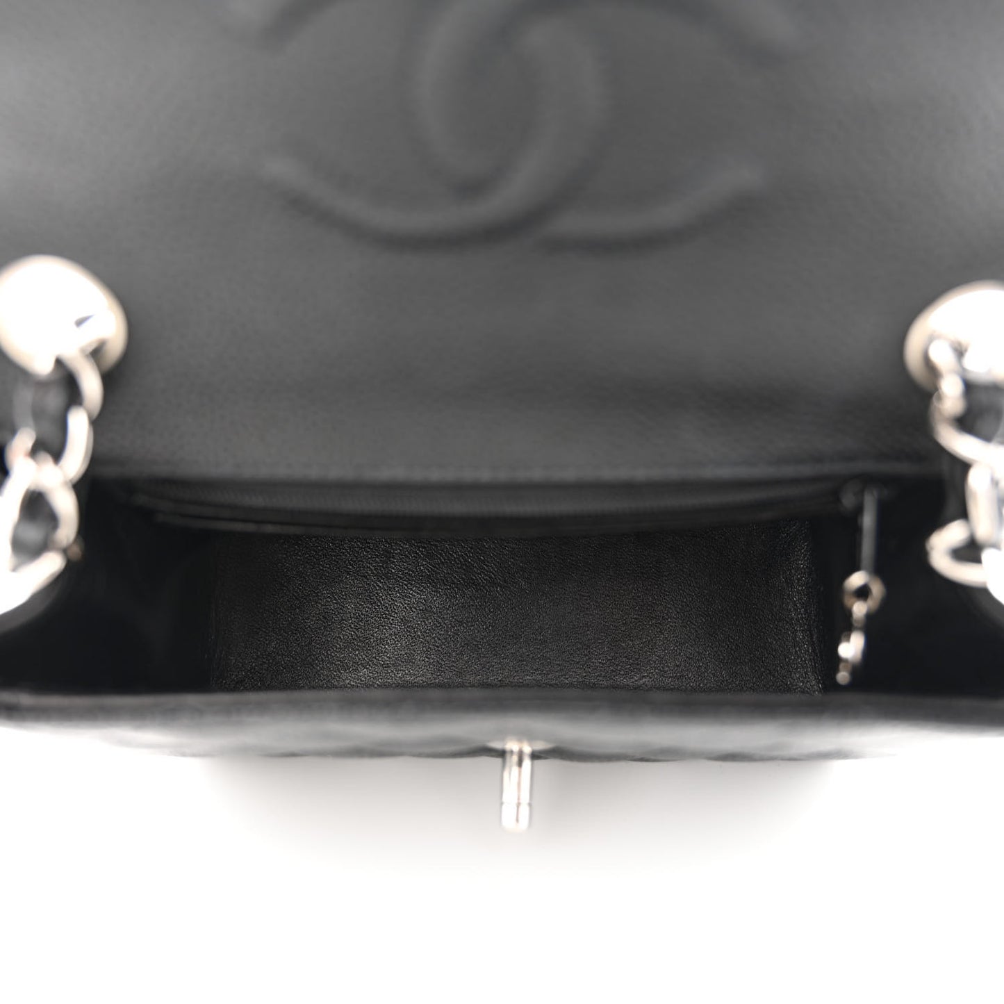 Caviar Quilted Mini Square Flap Black