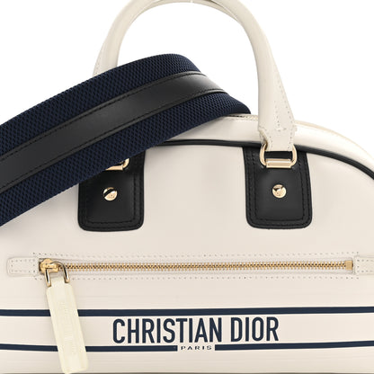 Christian Dior Calfskin Small Dior Vibe Zip Bowling Bag White 8 of 13