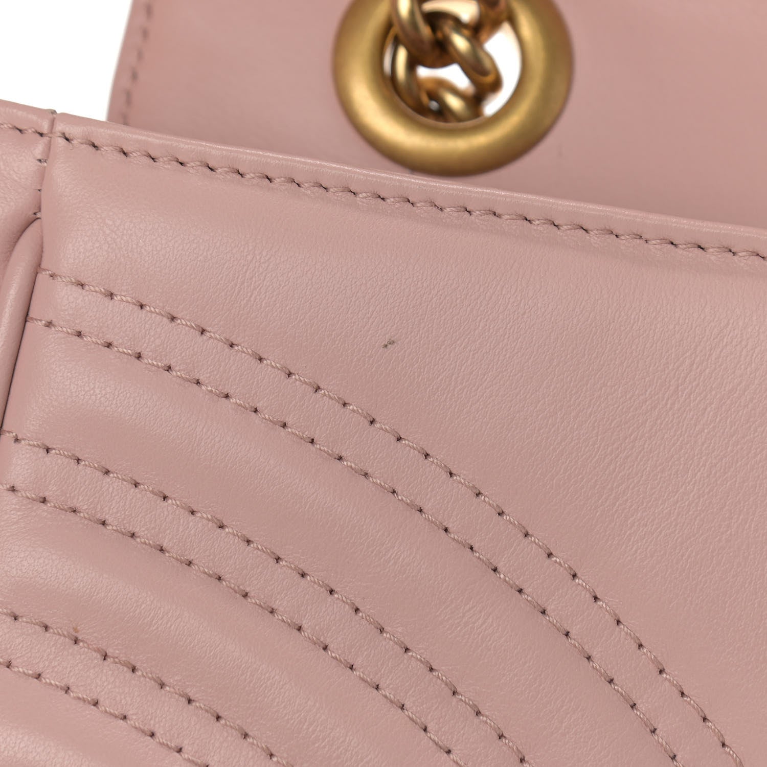 Gucci Calfskin Matelasse Small GG Marmont Shoulder Bag Perfect Pink 11 of 17