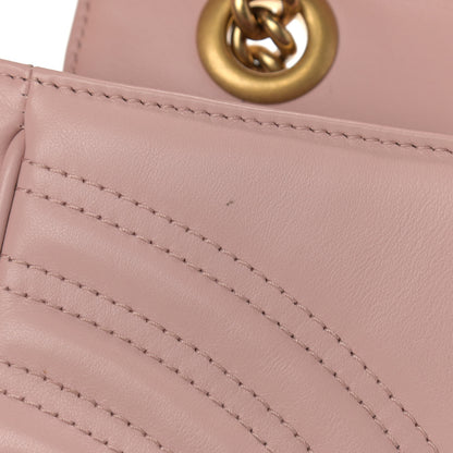 Gucci Calfskin Matelasse Small GG Marmont Shoulder Bag Perfect Pink 11 of 17