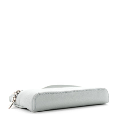 Loro Piana Grained Calfskin Extra Pocket Mini Pouch Minty Breeze 4 of 11