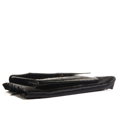 Saint Laurent Textured Patent Monogram Small Belle De Jour Clutch Black 4 of 7