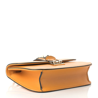 Valentino Garavani Vitello Small Glam Lock Rockstud Flap Mandarin Sorbet 4 of 12