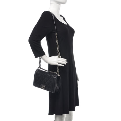 Chanel Calfskin Double Stitch Medium Boy Flap Black 2 of 16