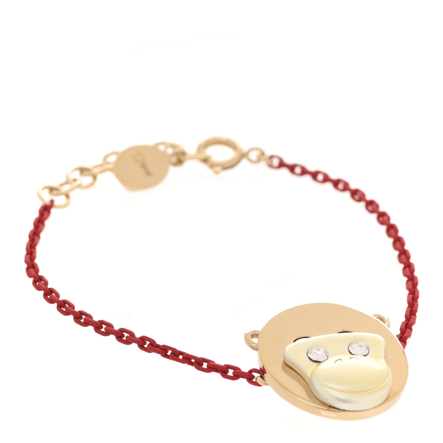 Christian Dior Crystal Diorelita Chinese New Year Monkey Bracelet Red 1 of 8