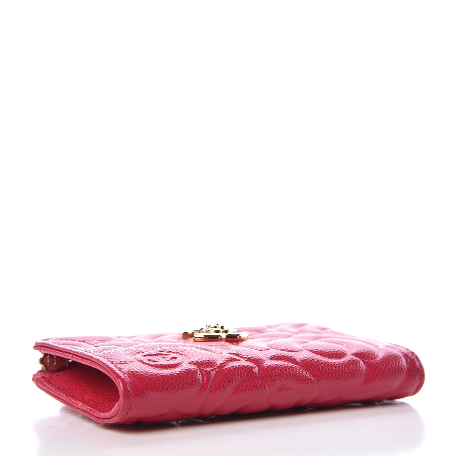 Chanel Caviar Camellia Embossed Key Holder Case Fuchsia 4 of 7