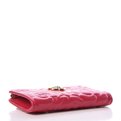 Chanel Caviar Camellia Embossed Key Holder Case Fuchsia 4 of 7