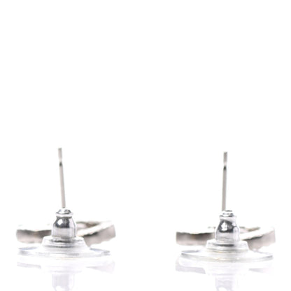 Chanel Crystal Mini Timeless CC Earrings Silver 3 of 4