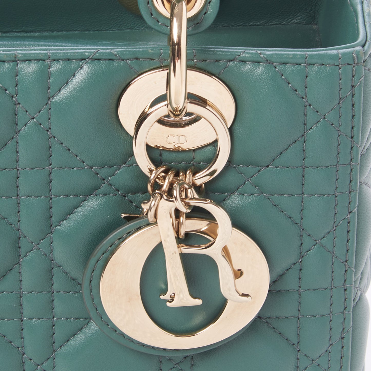 Lambskin Cannage Medium Lady Dior Orage