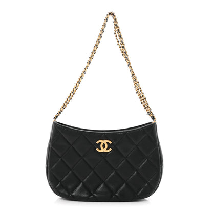 Chanel Caviar Quilted Triple Chain Hobo Black 1 of 10