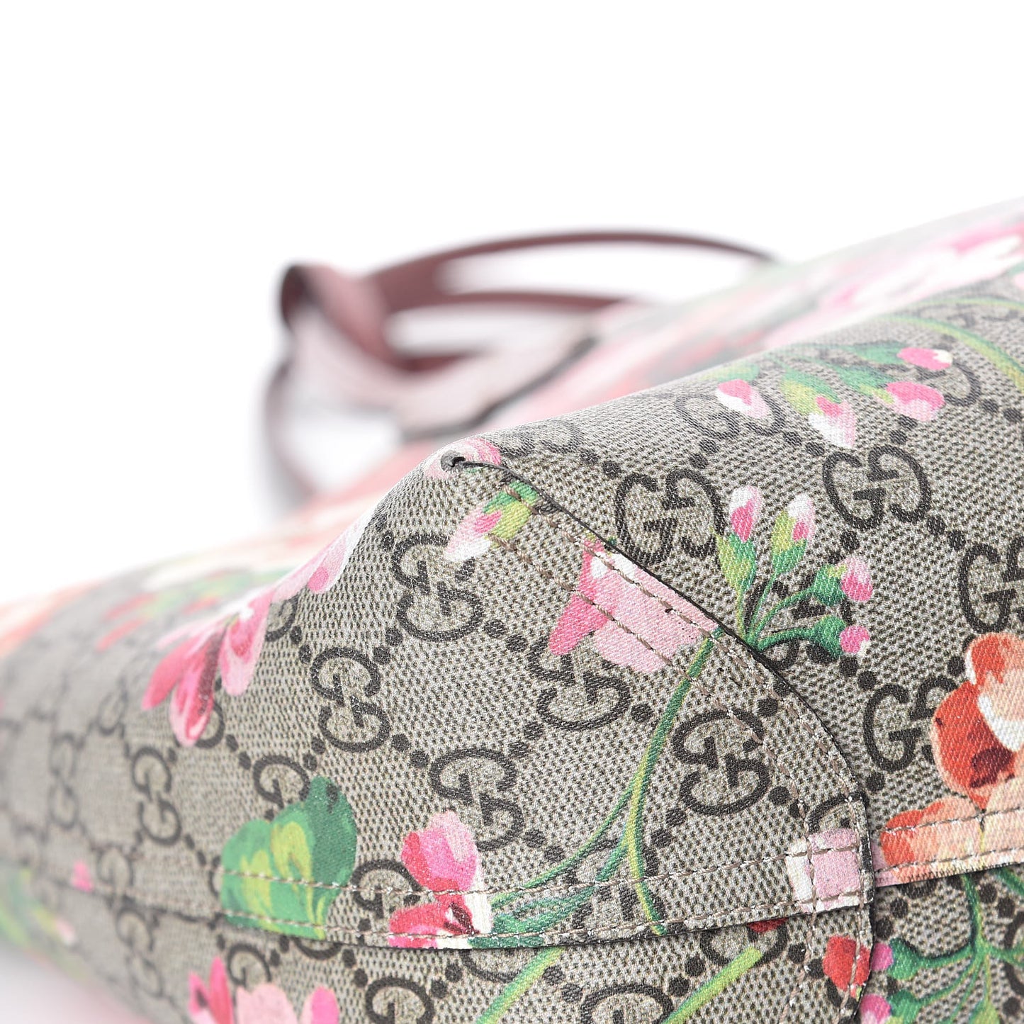 GG Supreme Monogram Blooms Medium Reversible Tote Beige Multicolor Dry Rose