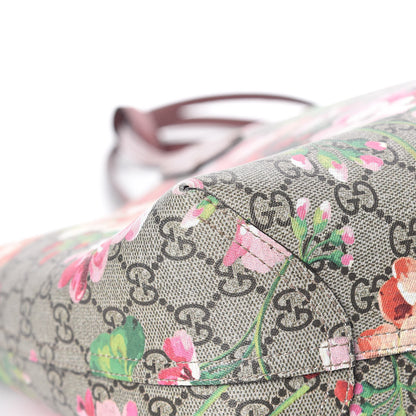 Gucci GG Supreme Monogram Blooms Medium Reversible Tote Beige Multicolor Dry Rose 16 of 22