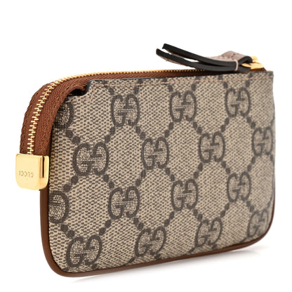 Gucci GG Supreme Monogram Key Case Beige Ebony Cuir 3 of 8