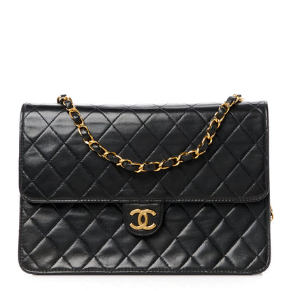 Chanel Lambskin Quilted Medium Single Flap Black 1 of 11