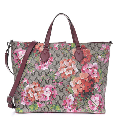 Gucci Soft GG Supreme Monogram Blooms Medium Crossbody Tote Beige Multicolor Dry Rose 1 of 8