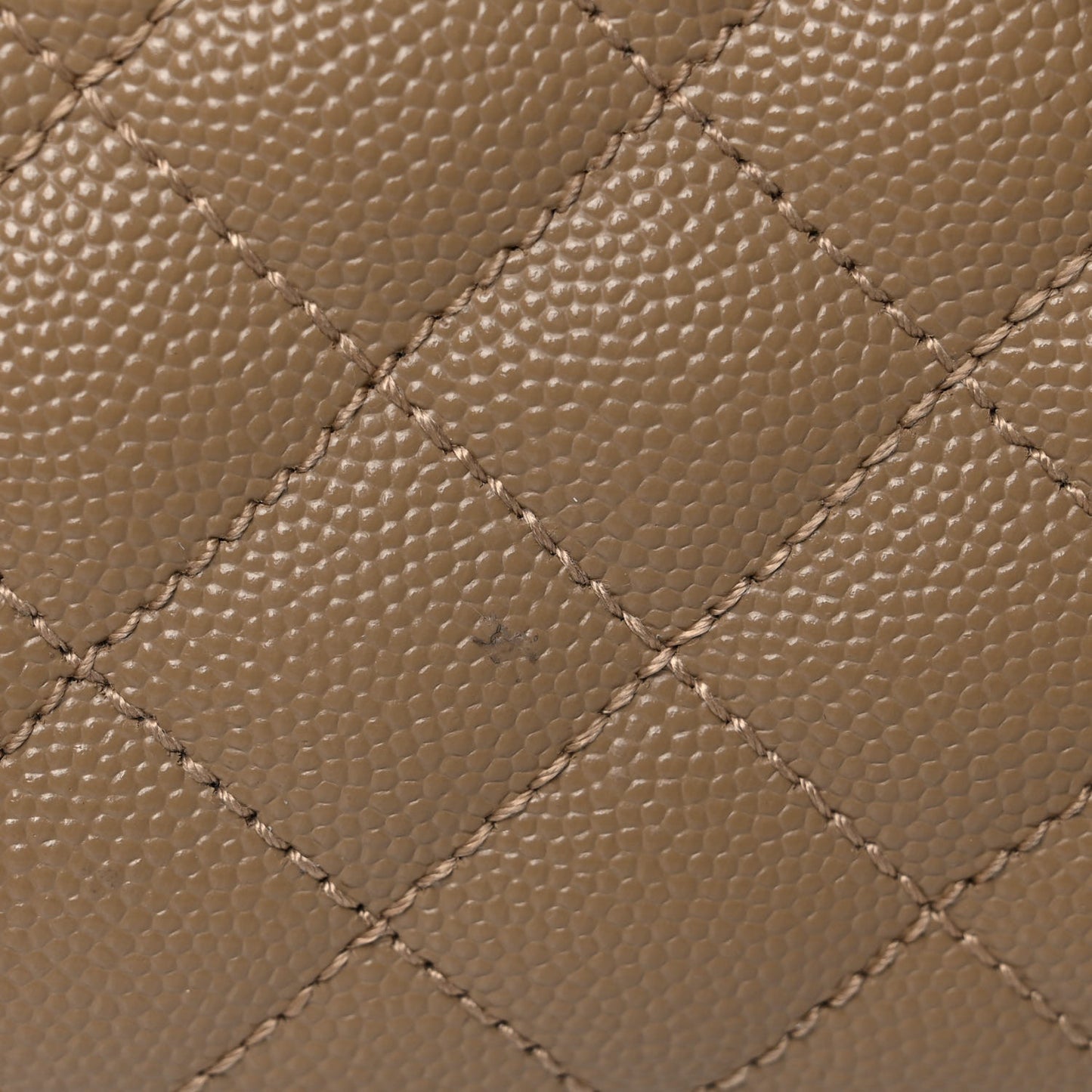 Grain De Poudre Textured Mixed Matelasse Medium Triquilt Monogram Satchel Dark Beige