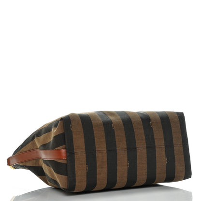 Fendi Pequin Cuoio Vegetale Large Hobo Tobacco Black Cuoio 4 of 7