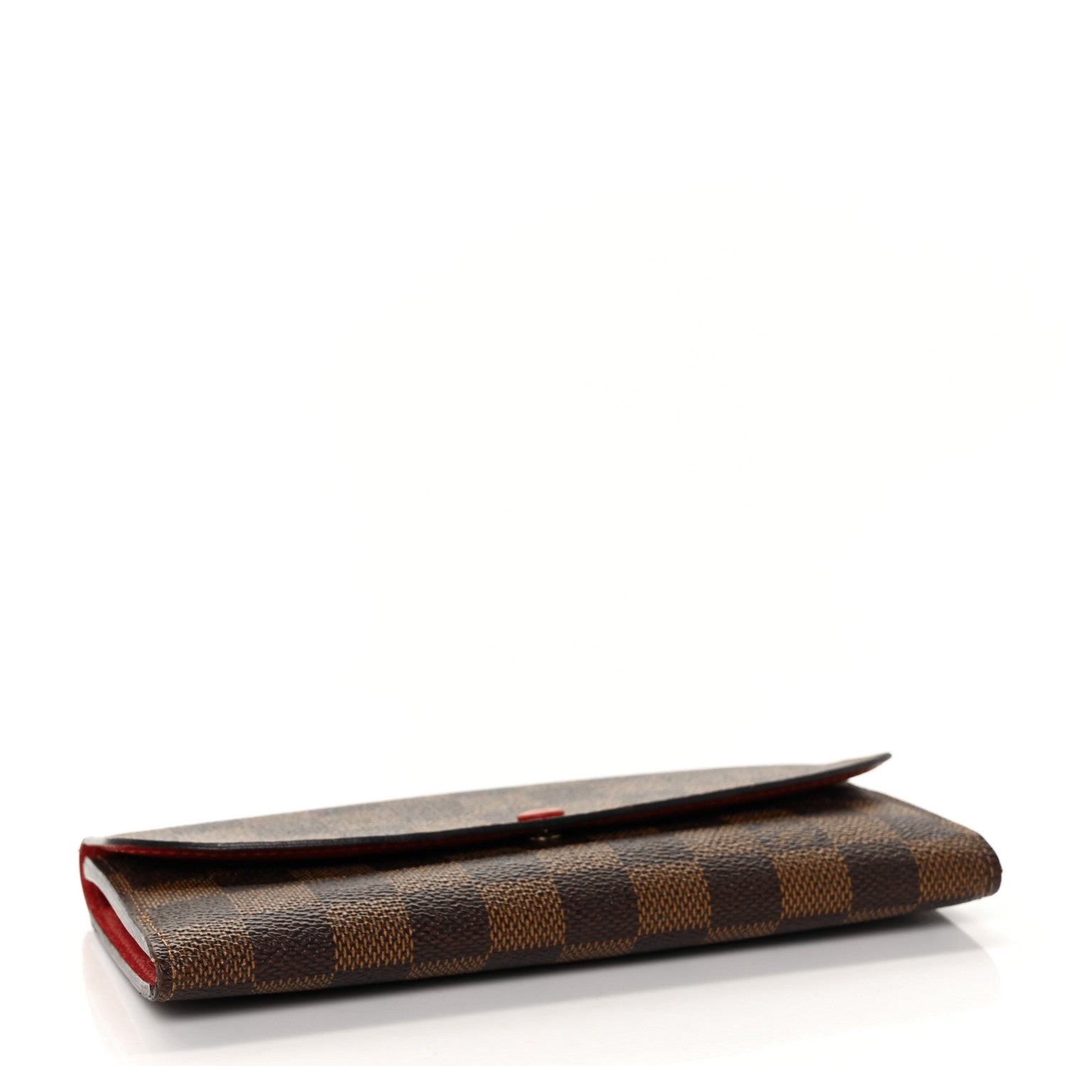 Louis Vuitton Damier Ebene Emilie Wallet Red 5 of 9