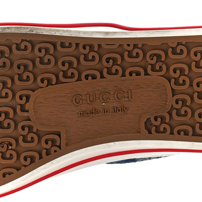 Gucci New Denim GG Monogram Web Womens 1977 Tennis Sneakers 36.5 Blue Tea Mystic White 6 of 8