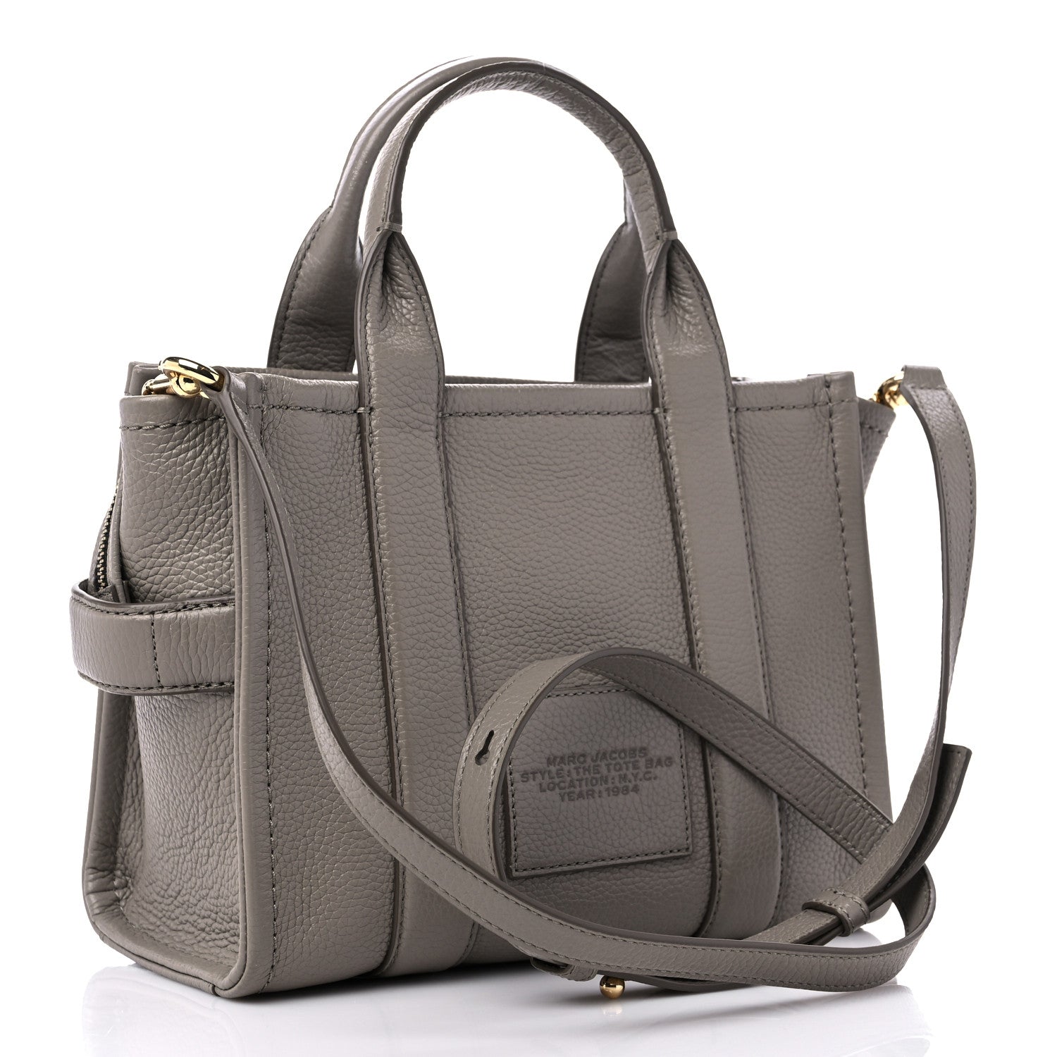 Marc Jacobs Grained Calfskin Small The Tote Bag Cement 3 of 11