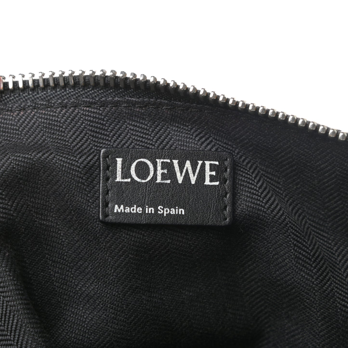 Calfskin Large Zipper Puzzle Bag Black