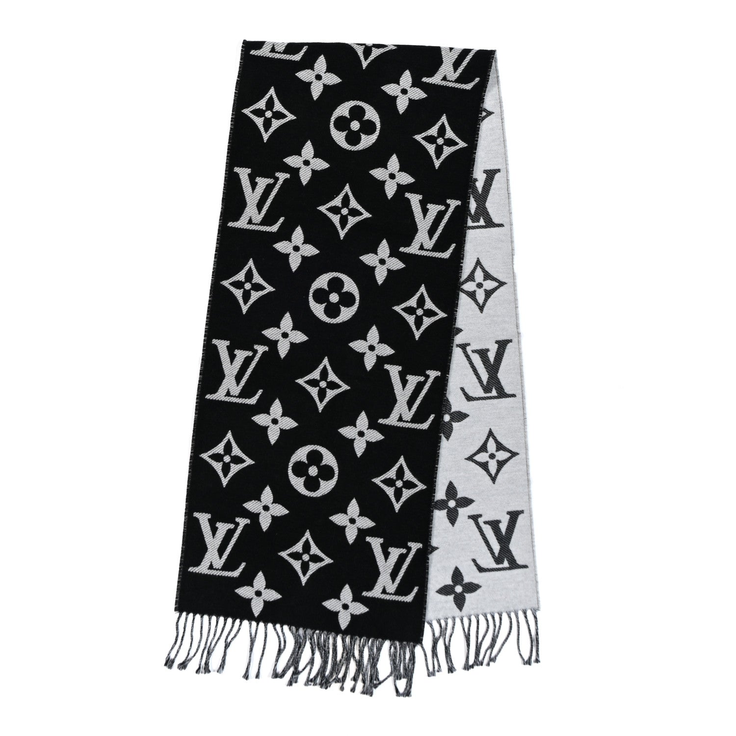 Louis Vuitton Wool Simply LV Scarf Black 2 of 4